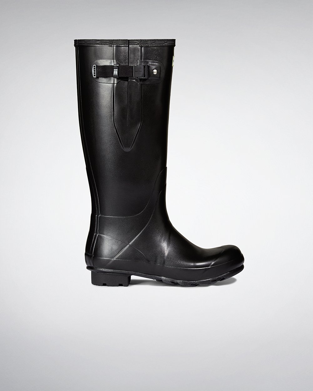 Bottes Hautes de Pluie Hunter Norris Field Side Adjustable Neoprene Lined Homme Noir SJQVEIB-53